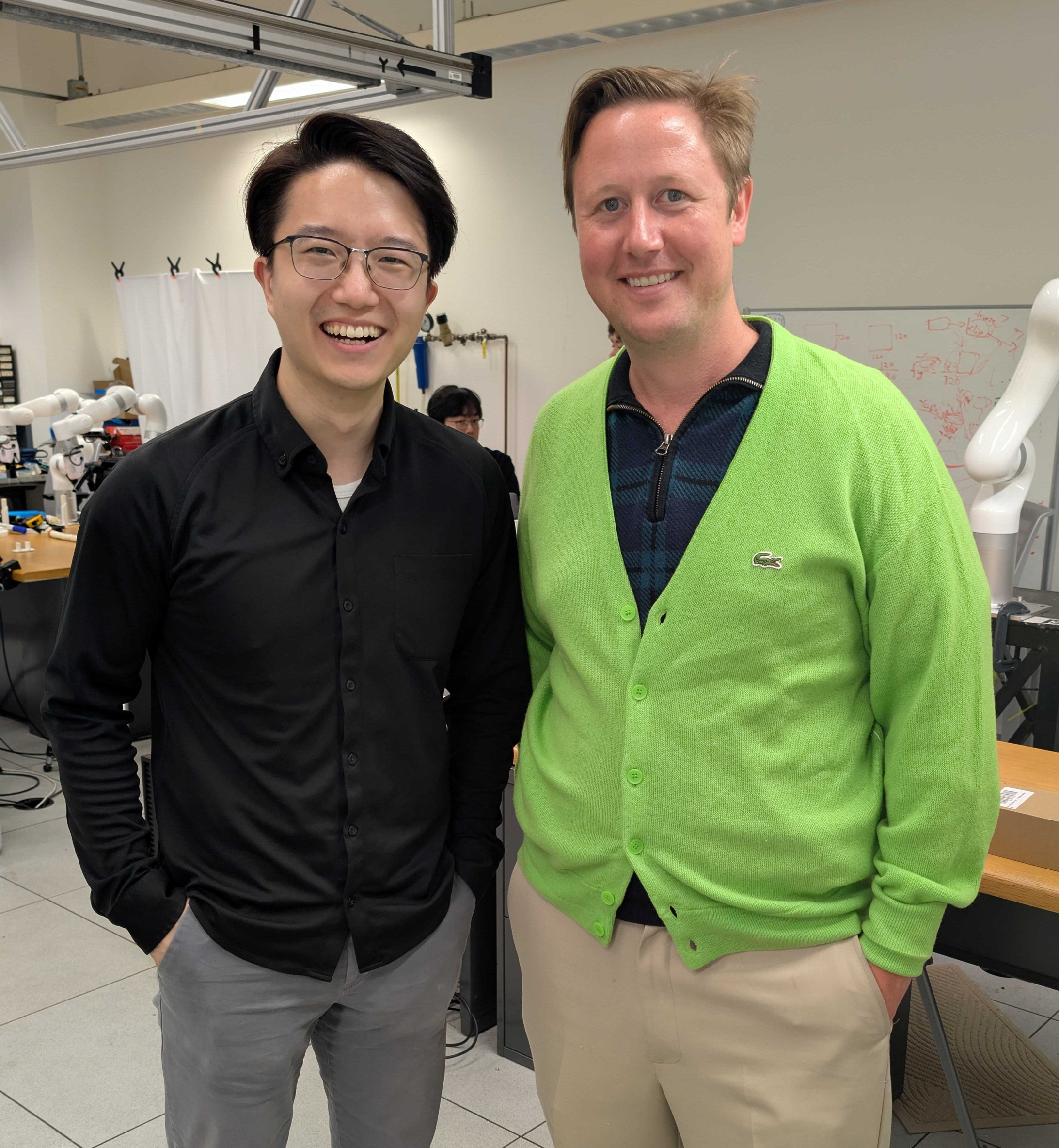 Assistant Professor Yunzhu Li and AJ Meyer